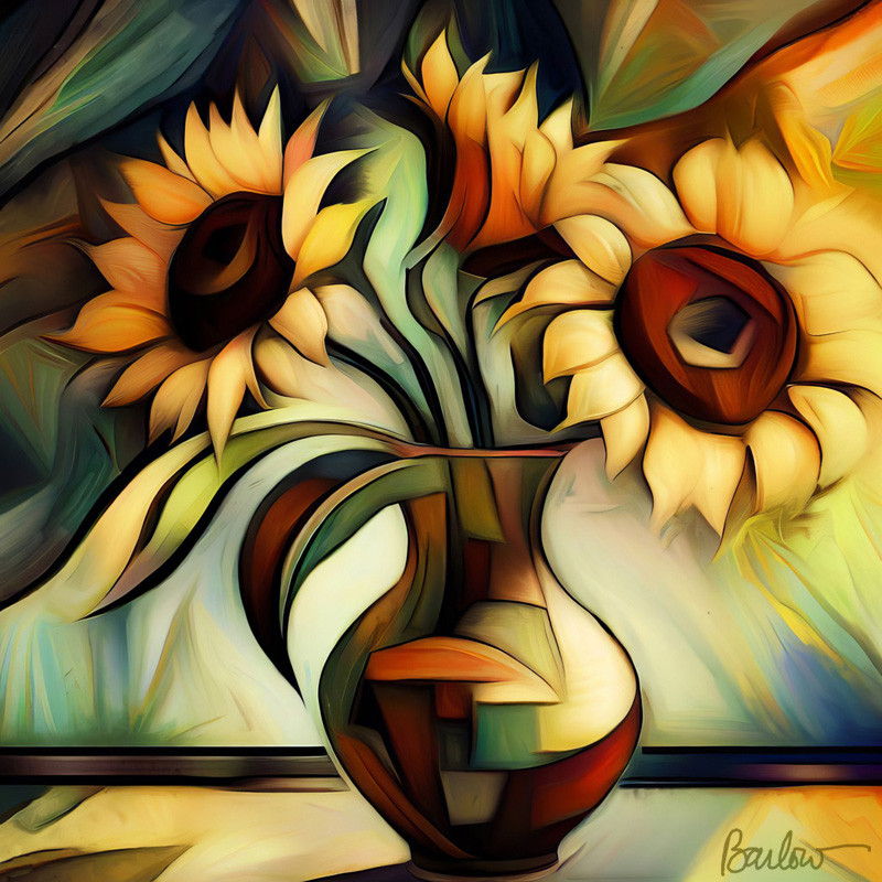 Vase of Sunflowers #1